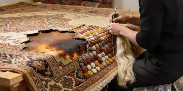 Teppichknüpfen – Brandschäden