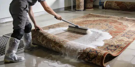 Handwäsche des Teppichs – schonende Hauptwäsche