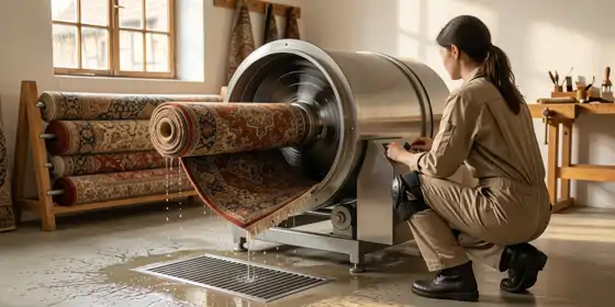 Teppich schleudern – Entwässerung in der Zentrifuge